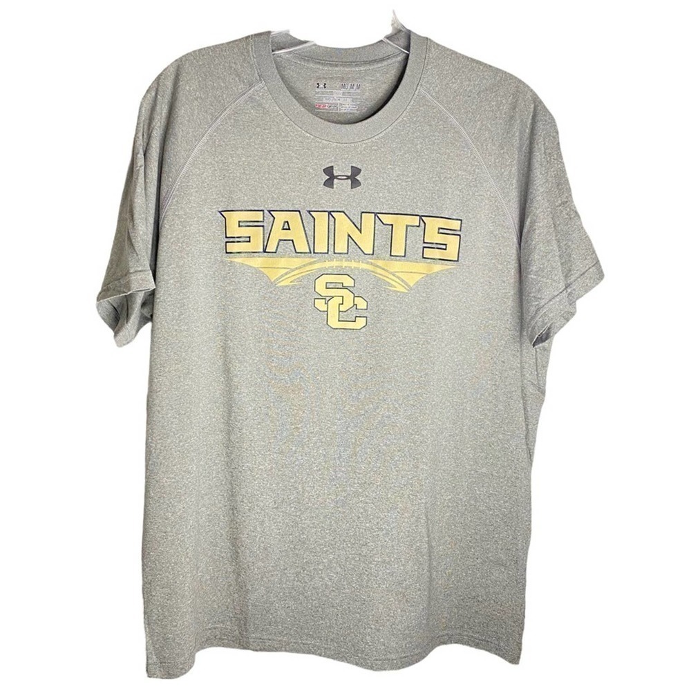 Under Armour Saints SC Short Sleeve Shirt Gray Size Medium